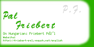 pal friebert business card